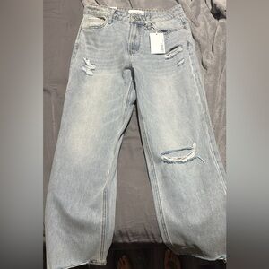 VERVET BY FLYING MONKEY Distressed Light Wash Boyfriend Jeans